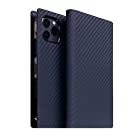 SLG Design iPhone 12 ケース 12 Pro レザー ケース 手帳型 [ カーボン イタリアン 本革 カード収納 Qi充電 ワイヤレス充電 アイフォン 12 プロ カバー ] carbon leather case SD1972