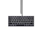 Satechi スリム W1 USB-C 有線 バックライトキーボード US配列 (MacBook Pro, iMac, Mac Mini, iPad Pro など対応) (1ゾーン)