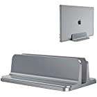 ノートパソコン スタンド 縦置き ノート PC スタンド 収納 ホルダー幅調節可能 スペース節約 アルミ合金素材 Vertical Laptop Stand Designed for MacBook Pro Air Mini Clamshell