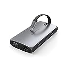 Satechi On-The-Go USB-Cハブ 9-in-1 (スペースグレイ) 4K HDMI(60Hz) VGA イーサネット USBC PD充電 SDカードリーダー USB3.0ポート (MacBook Pro, iPad Proなど対