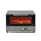 アイリスオーヤマ トースター オーブントースター 4枚焼き 生トースト極上トースト ふんわりもっちり 焼き色選択1200W 温度調節機能(80~230度) タイマー60分 自動メニュー20種類 上下ヒーター4本 マイコン式 グレー MOT-401