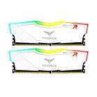 Team RGB WHITE（発光型LED8個モデル） DDR4 3600Mhz(PC4-28800) 8GBx2枚(16GBkit) RGB DELTA WHITEシリーズ デスクトップ用メモリ ハイスピードタイプ 日本国内無期限正規保証