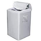 FunCee 洗濯機カバー 防水 台風 シルバー 4面包みデザイン 洗濯機 カバー 防水 防塵 防湿 防UV 室外機カバー テープ付き ドライヤ、洗濯機対応可能 (S:51*52*85cm)