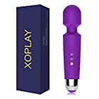 デンマ 強力 ワイヤレス 防水 12種振動モード USB充電 静音（紫色）コードレス XOPLAY