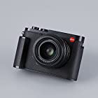 対応 Leica ライカ PEN Q2 カメラケース カメラカバー カメラバッグ カメラホルダー EPSOM 銀付牛革 + メタルベース + メタルグリップ、【Koowl】手作りのレザー EPSOM 銀付牛革+メタルカメラハーフケース、スタイリッ