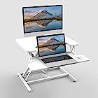 ERGOMAKER スタンディングデスク 卓上 高さ調整可 昇降式デスク 幅55cm 無段階座位立位両用 多機能テーブル オフィスワークテーブル