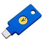 Yubico FIDOセキュリティキー C NFC - 2要素認証キー USB & NFC FIDO U2F/FIDO2/USB Cポート/NFC/2段階認証/高耐久性/耐衝撃性/防水 Keychain