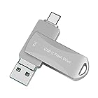 WOFICLO USB C サムドライブ 1TB USB3.1 - USB Type-C フラッシュドライブ 1000GB 高速伝送メモリースティック Mac Pro Samsung Galaxy iPad Pro PC用 (シルバー 1TB)