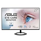 ASUS モニター Eye Care VZ27EHE 27インチ FHD 1080p /フルD/IPS/75Hz/1ms/薄さ6.5mm/HDMI,D-sub/ブルーライト軽減/フリッカフリー/VESA対応/国内正規品