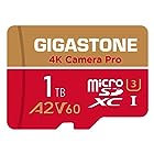 Gigastone マイクロsdカード 1TB, 4K Ultra HD ビデオ録画, Gopro アクションカメラ スポーツカメラ, 高速4Kゲーム動作確認済 100MB/s, UHS-I A2 V60 U3 Class 10