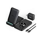 Anker 533 Wireless Charger (3-in-1 Stand) ワイヤレス充電器 Apple Watchホルダー付 USB急速充電器付属 iPhone 14 / 13 シリーズ Apple Watch 各種対応