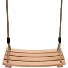 Leweet 木製ブランコ 子供と大人用木のぶらんこ 円弧形シート屋外遊具 室内 屋内 最大耐荷重約100kg ロープの長さ調整可能 プレゼント適用 (45cm)