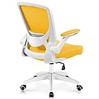 KERDOM デスクチェア 椅子 パソコン テレワーク 椅子 オフィスチェア 疲れない ワーキングチェア 人間工学 勉強 学習 ランバーサポート付き 360度回転 腰に良い 人気 おしゃれ イエロー KD9060-Yellow