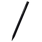 エレコム タッチペン スタイラス 充電式 iPad専用 パームリジェクション対応 傾き検知対応 磁気吸着 USB-C充電 ペン先交換可能 ブラック P-TPACSTAP02BK