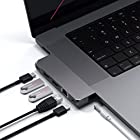 Satechi USB-C Proハブ ミニ 6-in-2 (スペースグレイ) USB4 USB-A/Cデータ イーサネット 音声ジャック (MacBookPro Air M1 M2対応)