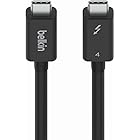 Belkin USB-Cケーブル Thunderbolt 4/USB4 100W 40Gbps高速データ転送 8K対応 iPhone 15/MacBook/iPad Pro/iMac/Windows対応 インテル認証 USB-IF認証 2m ブラ