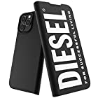DIESEL iPhone13ProMaxケース 手帳型 おしゃれ ブランド ロゴ SS22 デザイン （ディーゼル iPhone13 pro Max 手帳型ケース, ブラック/ホワイト）