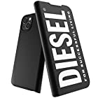 DIESEL iPhone13ケース 手帳型 おしゃれ ブランド ロゴ SS22デザイン (ディーゼル iPhone 13 手帳型ケース, ブラック/ホワイト）