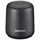 オーム電機 AudioComm ワイヤレスラウンドスピーカー ブラック ASP-W120N-K 03-2299 OHM Bluetooth 無線 ポータブルスピーカー