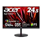 Acer ゲーミングモニター Nitro XV252QZbmiiprx 24.5インチ IPS 非光沢 フルHD 0.5ms 240Hz HDMI (280Hz DisplayPort/オーバークロック) AMD FreeSync? Premiu