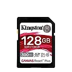 キングストン SDXCカード 128GB 最大300MB/s UHS-II V90 4K 8K Canvas React Plus SDR2/128GB カードのみ 製品寿命期間保証