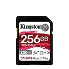 キングストン SDXCカード 256GB 最大300MB/s UHS-II V90 4K 8K Canvas React Plus SDR2/256GB カードのみ 製品寿命期間保証