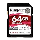 キングストン SDXCカード 64GB 最大300MB/s UHS-II V90 4K 8K Canvas React Plus SDR2/64GB カードのみ 製品寿命期間保証
