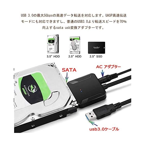 ヤマダモール | Runbod SATA USB 変換ケーブル 3.5インチ HDD SATA USB