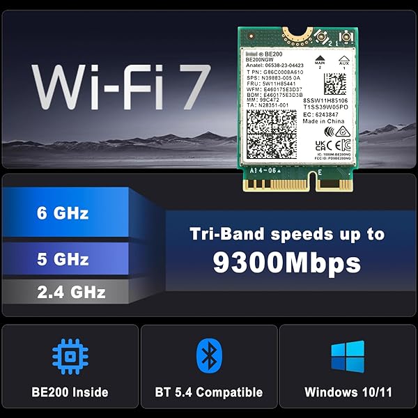 ヤマダモール | インテル Intel Wi-Fi 7 BE200NGW 802.11BE 9300Mbps WiFi カード Bluetooth  5.4 ラップトップおよびデスクトップ用のwifiモジュール M.2/NGFF 2230 ワイヤレスカード 2X2 |  ヤマダデンキの通販ショッピングサイト