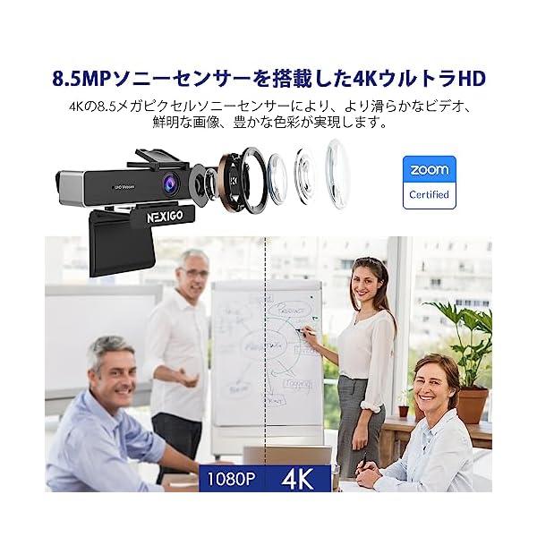 ヤマダモール | NexiGo Zoom認定、 N950P 4Kズーム可能ウェブカメラ ...