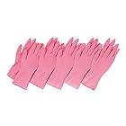 左右兼用薄型家庭用ゴム手袋 ピンク 繰り返し利用 作業 キッチン 掃除 炊事 食器洗い 園芸 10枚入