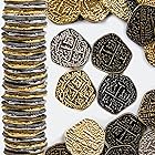 スペインダブロン金貨のレプリカ 30個 メタルコイン 海賊コイン ゴールドとシルバー ファンタジー 海賊の宝物