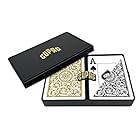 Copag ポーカーサイズ ジャンボインデックス 1546 トランプ (ブラックゴールドセットアップ)