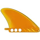 12cm センターフィン Flex Soft ソフト フレックス 4.6"" for ロングボード SUP airSUP AIR7 パドルボード 用 saruSURF (ねじ無し、yellow)