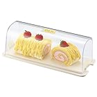 曙産業 ケーキフード 日本製 業務用品 ロールケーキがまるごと入るケース トレーの上でそのままケーキをカットできる ハンドル兼用のストッパー付きで持ち運びに便利 ケーキボックス PS-682