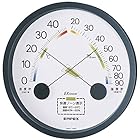エンペックス気象計 温度湿度計 エスパス温湿度計 壁掛け用 日本製 ブラック TM-2332
