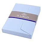G.Lalo ヴェルジェ・ド・フランス 封筒 ポストカードサイズ（C6/洋2） ブルー A5 二つ折り gl52102