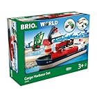 BRIO (ブリオ) WORLD カーゴハーバーセット [全16ピース] 対象年齢 3歳~ (船 電車 おもちゃ 木製 レール 電動) 33061