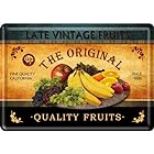フルーツ Quality Fruits/ポストカード はがき (ブリキ製)