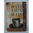ブリキ看板 コーヒー Best Coffee in Town/TIN SIGN アメリカン雑貨 インテリア