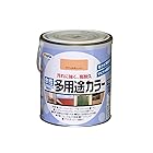 アサヒペン 塗料 ペンキ 水性多用途カラー 1.6L ラフィネオレンジ 水性 多用途 ツヤあり 1回塗り 高耐久 汚れに強い 無臭 防カビ サビドメ剤配合 シックハウス対策品 日本製