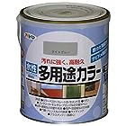 アサヒペン 水性多用途カラー 1.6L ライトグレー 水性 多用途 塗料 ペンキ 高耐久性 ツヤあり 無臭タイプ 1回塗り 防カビ剤配合 サビドメ剤配合 日本製