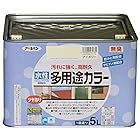 アサヒペン 塗料 ペンキ 水性多用途カラー 5L アイボリー 水性 多用途 ツヤあり 1回塗り 高耐久 汚れに強い 無臭 防カビ サビドメ剤配合 シックハウス対策品 日本製