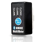 MAXWIN(マックスウィン) ELM327 OBD2 スキャン マルチメーター メーター スピードメーター 水温 タコメーター 電圧 診断ツール Android Bluetooth(1.5) M-OBD-V01