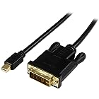 StarTech.com Mini DisplayPort - DVI 変換ケーブル/1.8m/mDP 1.2 - DVI-Dビデオ変換/1080p/ミニディスプレイポート - DVI シングルリンク映像コンバータ/アクティブアダプタケーブル/M
