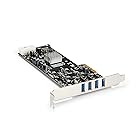 StarTech.com USB 3.0 4ポート増設PCIeカード 4個の専用5Gbpsチャネル UASP対応 SATA(15ピン) / ペリフェラル(4ピン) 電源付き PEXUSB3S44V
