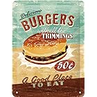 ブリキ看板 USA バーガー Burgers/TIN SIGN アメリカン雑貨 インテリア