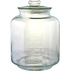 リビング ガラス瓶 キャニスター ガラス クッキージャー Mサイズ 目安容量約 5.0L 径19×高さ26cm クリア アーモンド