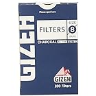 GIZEH(ギゼ) レギュラーチャコールフィルター 活性炭入り (直径8mm) 手巻きタバコ 100個入り ×5箱パック 7-25011-30