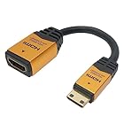 ホーリック HDMI-HDMIミニ変換アダプタ 7cm ゴールド HCFM07-331GD